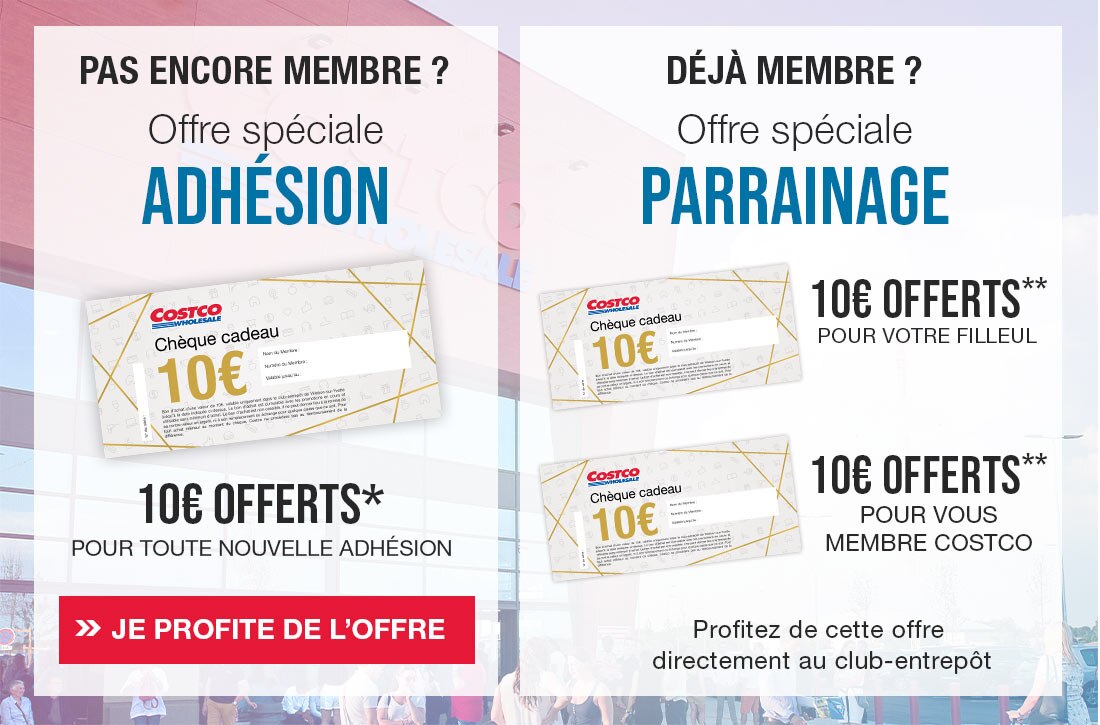 Offre adhesion 10€ offerts pour toute nouvelle adhesion